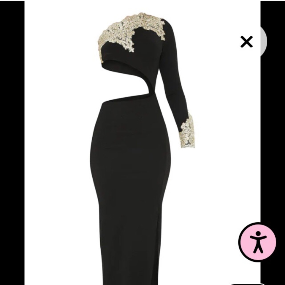 One shoulder cut out maxi dress